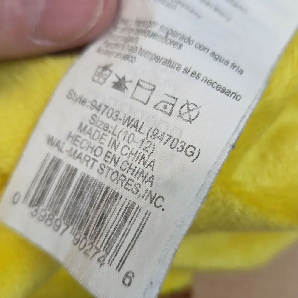 Pokemon Pikachu All in one Costume Hoodie‎ Sleepwear Chikds L 10-12